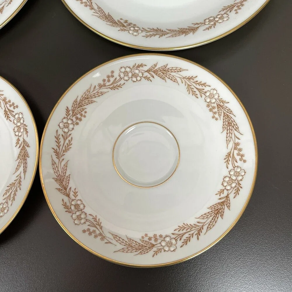 Bavaria Tirschenreuth Belvedere 3167 Pasco Germany Salad Plates Saucers Lot of 4